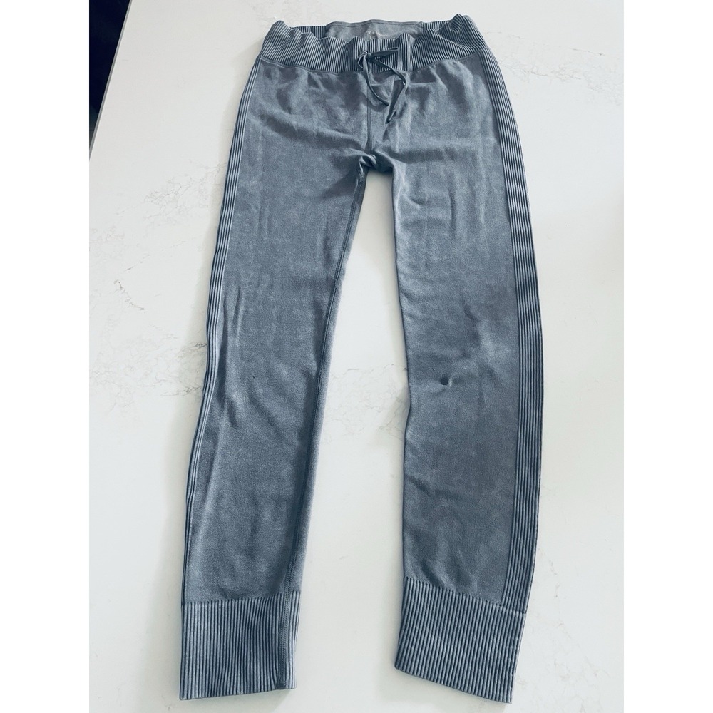 Harmony & Balance Womens Slate Gray Seamless‎ Ribbed Knit Jogger Pants Size L
